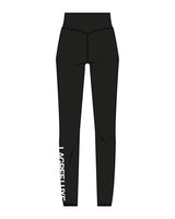 The Basic Legging - Black - Lagree Luxe - Left Leg - Printed - White