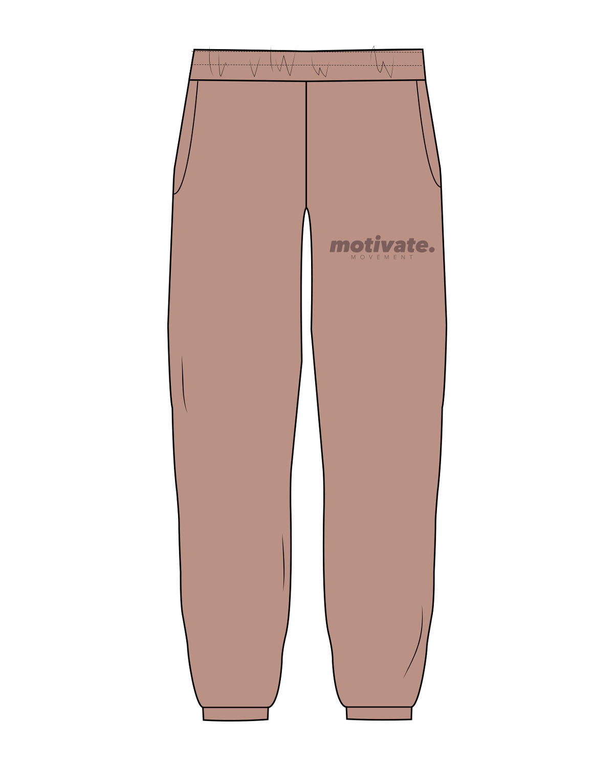 Motivate Movement Womens Sweatpants - Clay