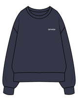The Mens Classic Crewneck - Navy - Zenwise - Left Chest & Back Stacked - Printed - White