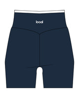 The Piped Crossover Short - Navy - Local Lagree - Back Waistline - Printed - White