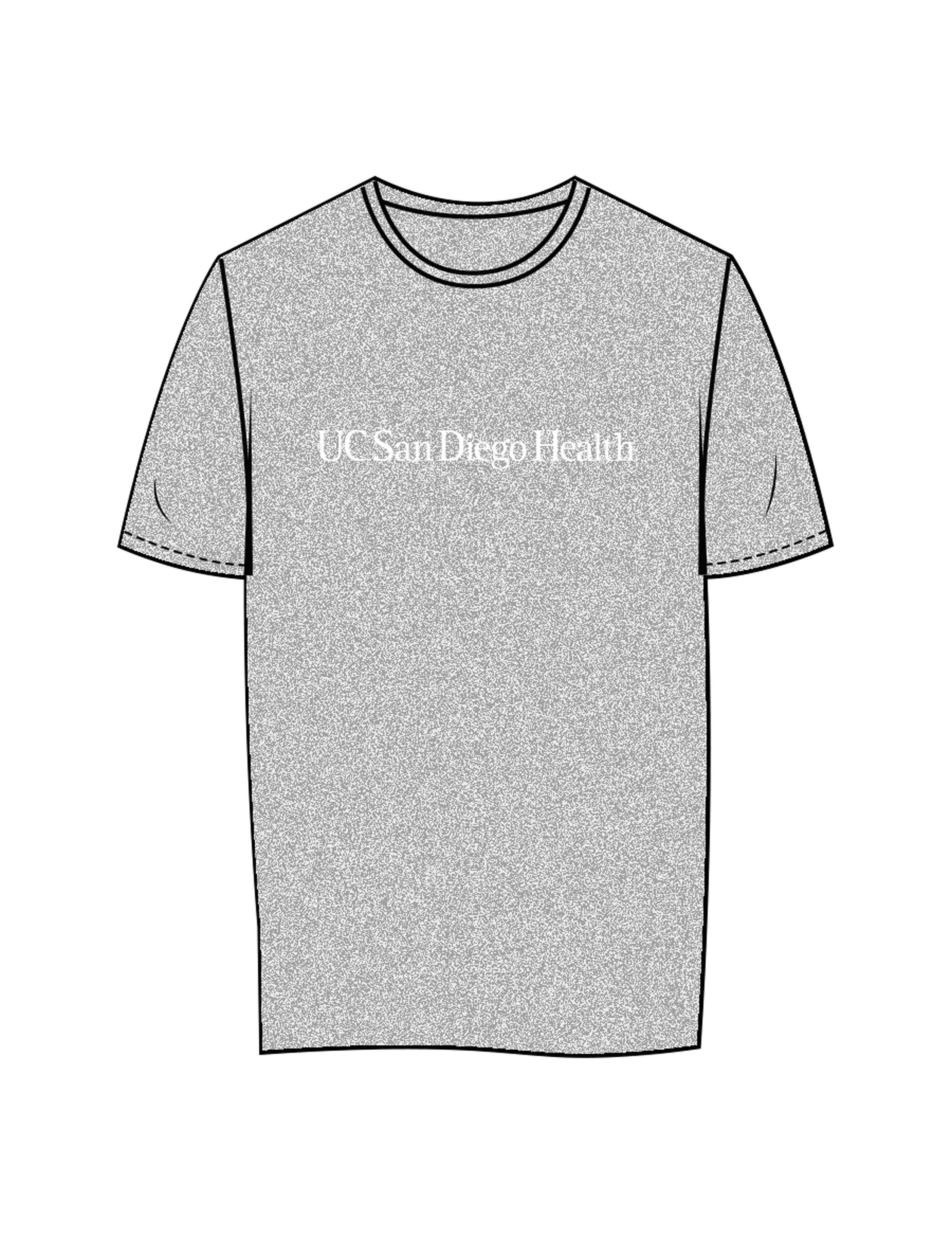 The Womens Tee - Heather - UCSD Health - Center Chest & Full Back "TRUST" - White