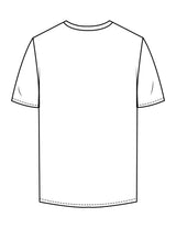 The Mens Tee - White - Fine Core Pilates - Center Chest Stacked - Printed - Black