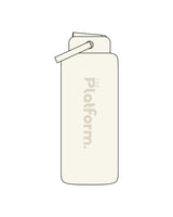 The Wide Mouth Water Bottle - Off White - The Platform Studio - Center Body - Printed - Tone on Tone
