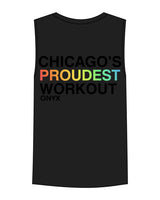 The Mens Tank - Black - Onyx Fit - Left Chest & Center Back Stacked  - Full Color / Black