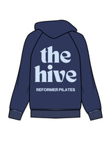 The Mens Hoodie - Cobalt - The Hive - Left Chest & Back Stacked - Printed - Puff - Pastel Blue