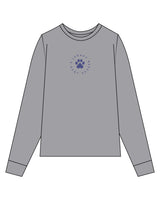 The Mens Long Sleeve - Heather - LLR - Chest Round - Printed - Gray Blue
