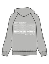 The Womens Zip Hoodie - Heather - Hi Power - Left Chest & Back Stacked - Printed - Black