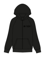 The Womens Zip Hoodie - Black - Fitbody - Left Chest & Back Center Stacked - Black