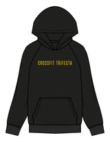 The Mens Hoodie - Black - Crossfit Trifecta - Center Chest & Full Back - Printed - Full Color