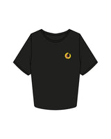 The Crop Tee - Black - Scorch Fitness - Left Chest & Back Bottom Right - Embroidered - Full Color