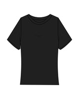 The Baby Tee - Black - Neatly - Front & Back Chest Center - Tone on Tone