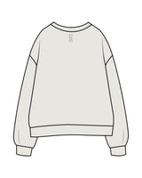 The Womens Crewneck - Washed Bone - Revolve Pilates - Center Chest & Back Neckline - Printed - Tone on Tone