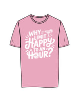 The Womens Tee - Bubblegum - BAMB - Center Chest Stacked - Printed - White