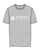 The Womens Tee - Heather - Krista - Center Chest Stacked & Back Center - White
