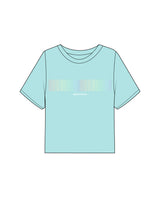 The Midweight Crop Tee - Turquoise - Instaphysiques - Center Chest Stacked - Full Color