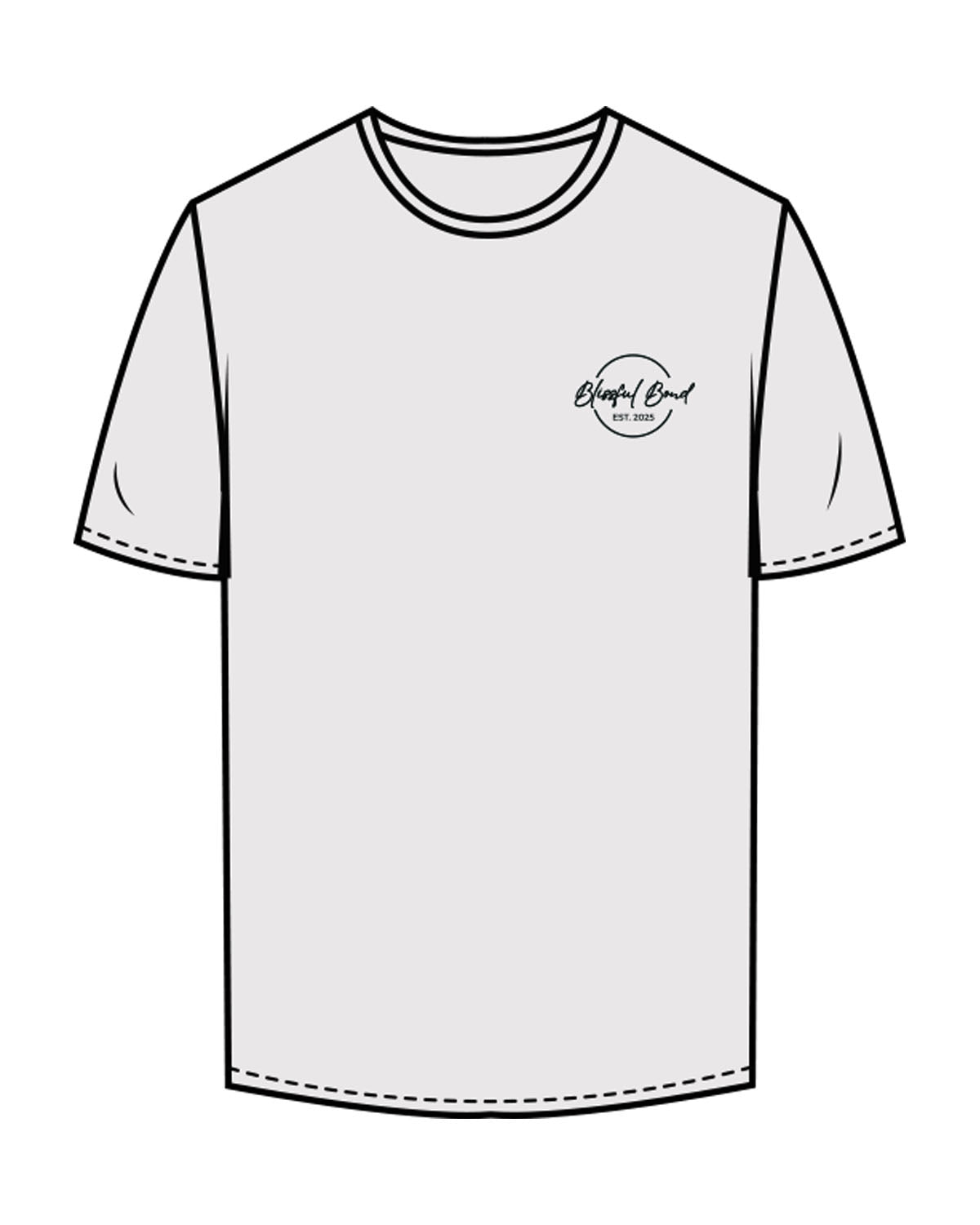 The Mens Tee - Bone - Blissful Bond - Left Chest Round - Back Full Center - Printed - Full Color