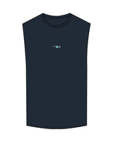 The Muscle Tank - Navy - East Coast Performace Running - Center Chest - Back Stacked - Printed - Full Color