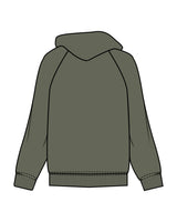 The Mens Hoodie - Cypress - HiLo - Upper Pocket - Printed - Off White