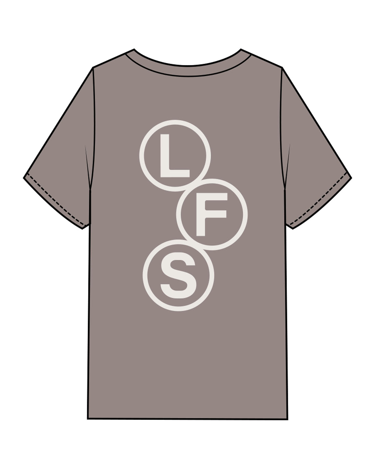 The Mens Heavyweight Tee - Washed Gray - Lagree Fit Studio - Left Chest - Back Center - Printed - Bone