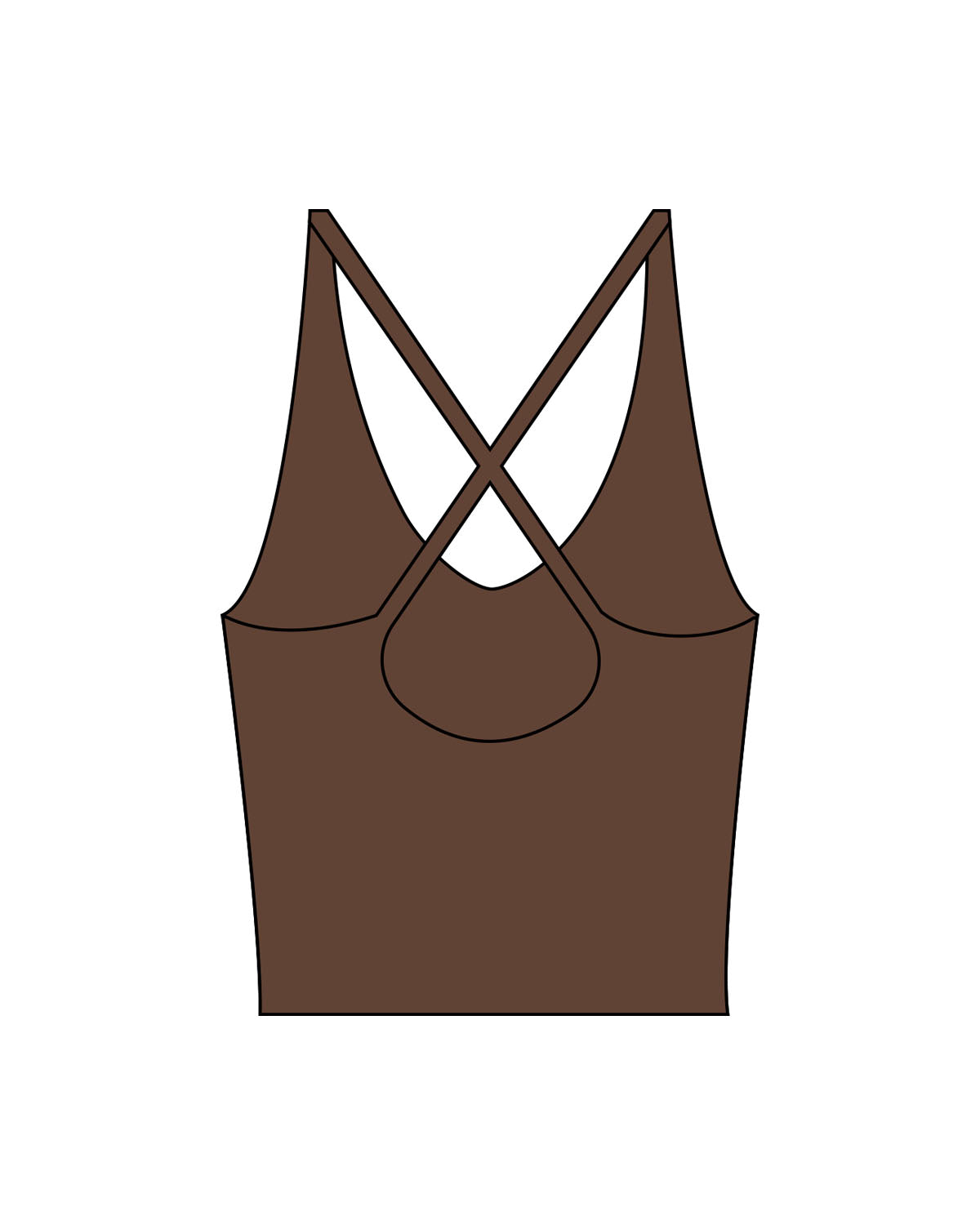 The Sporty Strappy Tank - Brown - Coach Code - Left Chest - Text - Printed - White