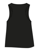 The Crop Tank - Black - SWS - Center Chest Script - Printed - Mauve