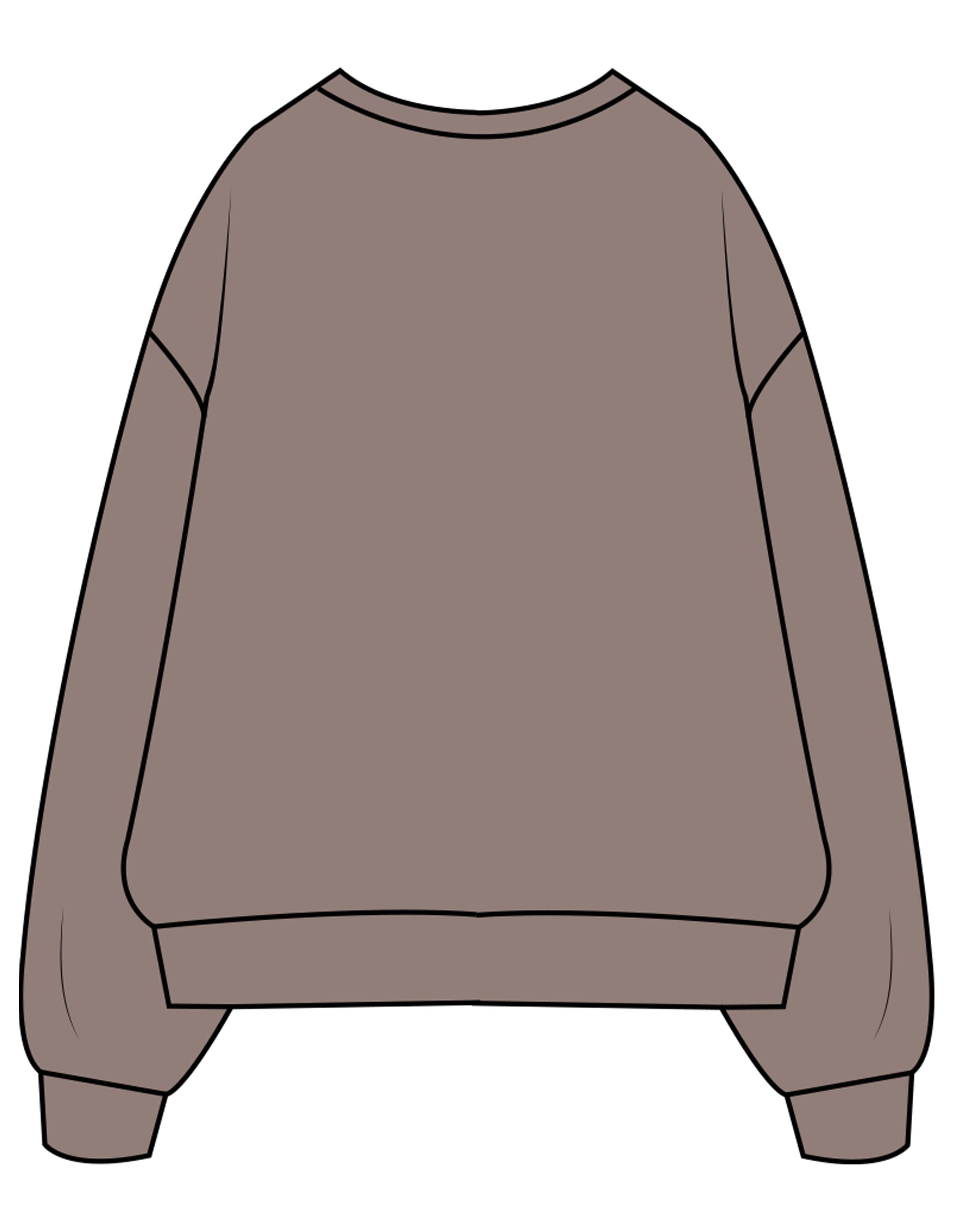The Mens Crewneck - Washed Gray - Pilates Practice - Center Chest Stacked - Printed - Off White