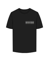 The Mens Tee - Black - Instaphysiques - Left Chest Stacked & Back Stacked - White