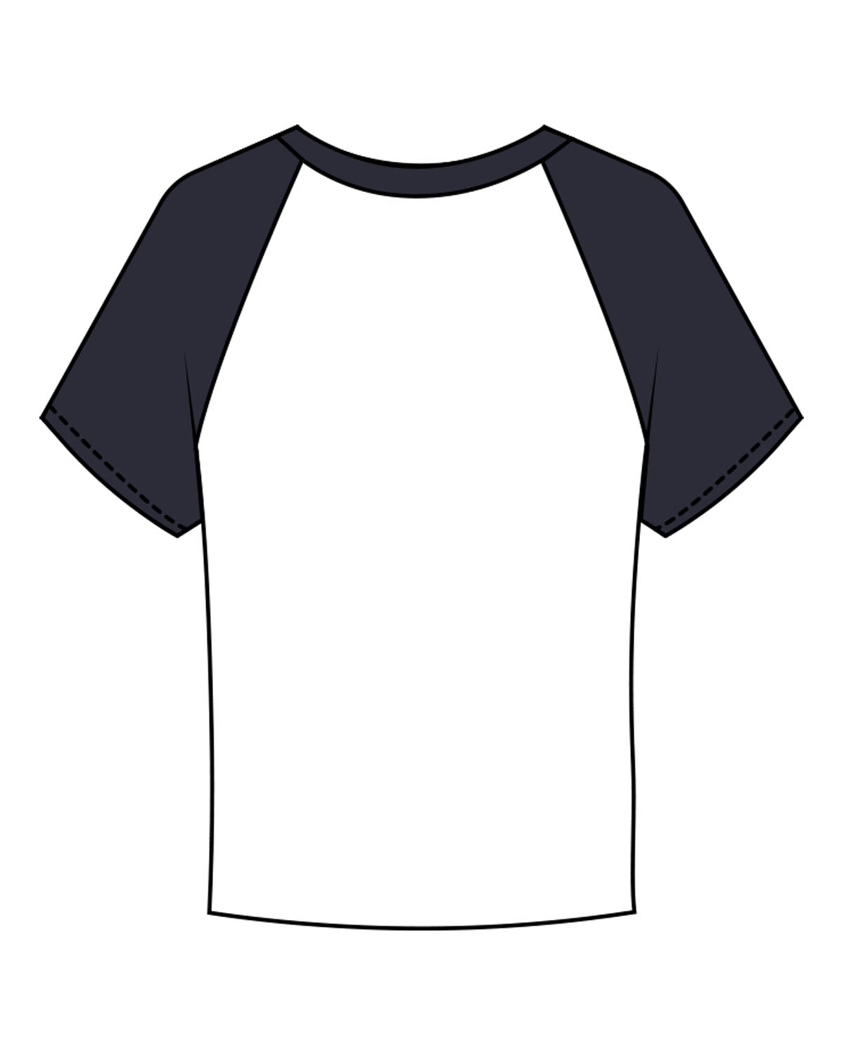 The Micro Rib Baby Tee - White / Navy - Evolve Lagree - Center Chest - Printed - Black