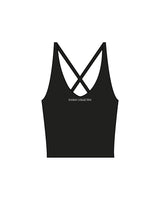 The Sporty Strappy Tank - Black - Evolve Collective - Center Chest - Printed - White