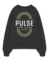 The Mens Crewneck - Washed Black - Pulse 712 - Full Back - Printed - Full Color