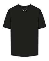 The Mens Tee - Black - Renew - Left Chest & Back Neckline Half-Rounded - White