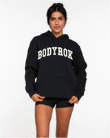The Mens Classic Hoodie - Navy - BODYROK Employee - Center Chest - Off White
