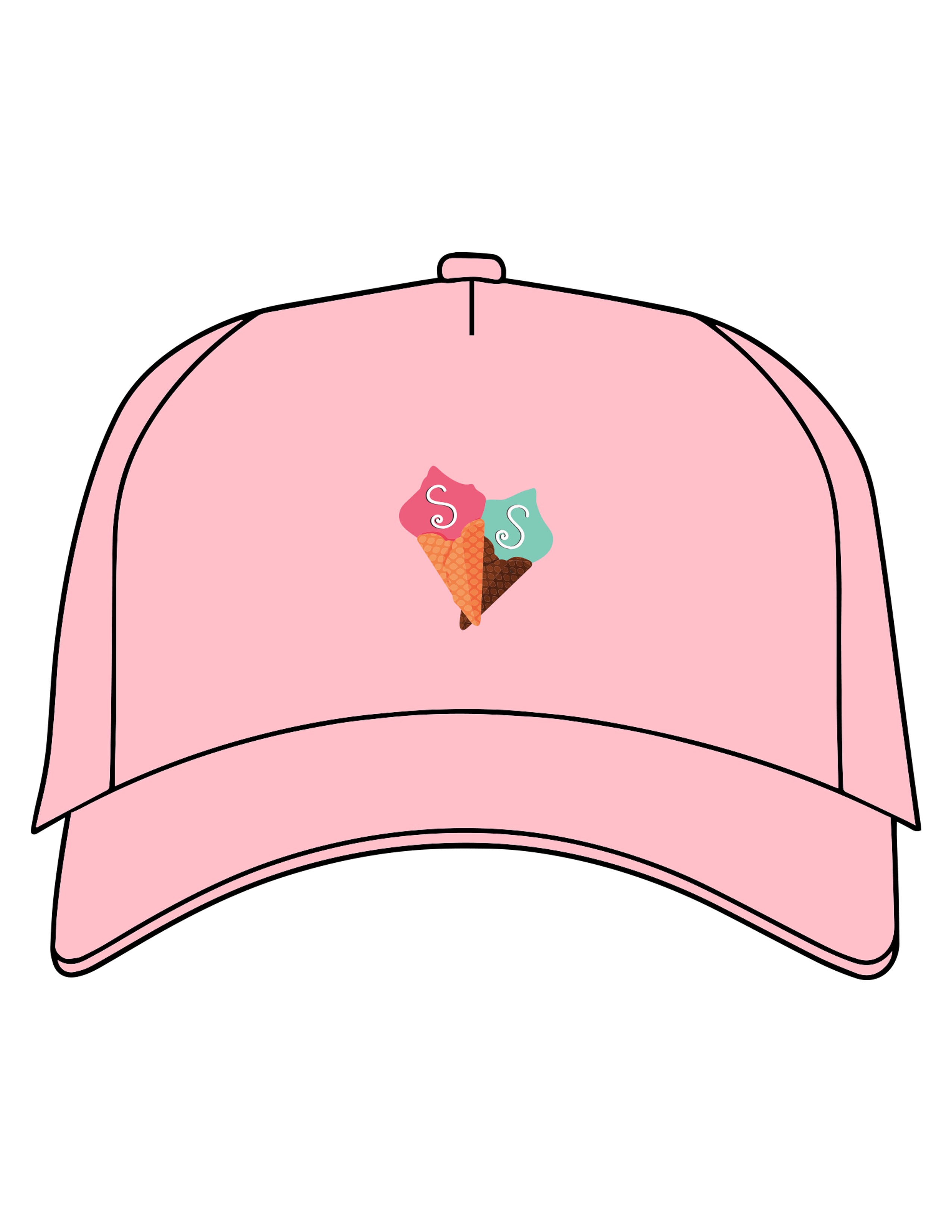 The Trucker Hat - Pink - Stowe Sweets - Center Crown - Printed - Full Color