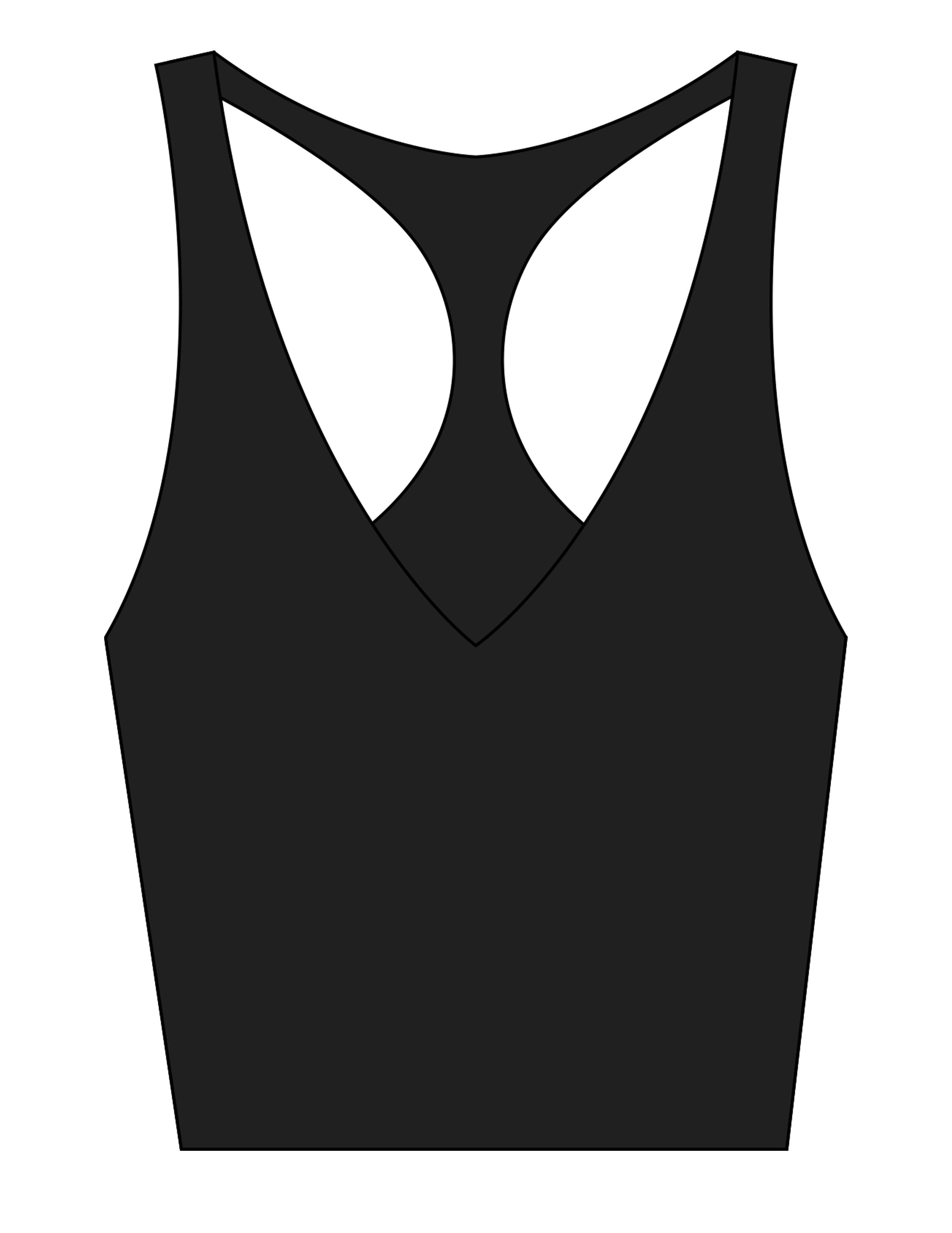 The Racer Tank - Black - Higher Ground - Center Back Pyramid - Printed - White