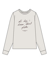 The Womens Heavyweight Long Sleeve - Washed Bone - Ritual Body - Chest Script Stacked - Printed - Brown