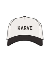 The Canvas Cap - Natural / Coal - Karve - Center Crown - Printed - Coal