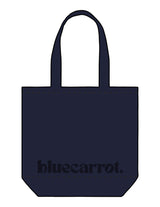 The Promo Tote Bag - Navy - BlueCarrot - Front Bottom - Printed - Tone on Tone
