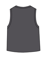 The Daily Crop Tank - Charcoal - MegaBarre - Chest Stacked "LAGREE" - Printed - Black