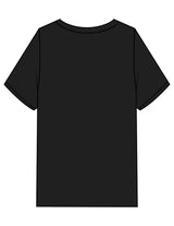 The Mens Heavyweight Tee - Black - 1800-SF - Center Chest - Printed - White