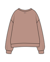 The Womens Crewneck - Clay - HIIT Performance - Center Chest & Back Neckline - Printed - Tone on Tone