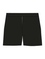 The Womens Jogger Shorts - Black - Mantra - Left Leg Round - Printed - White