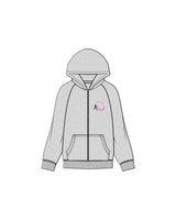 The Womens Zip Hoodie - Heather - The Whole You Wellness - Left Chest & Back Image - Printed - Full Color