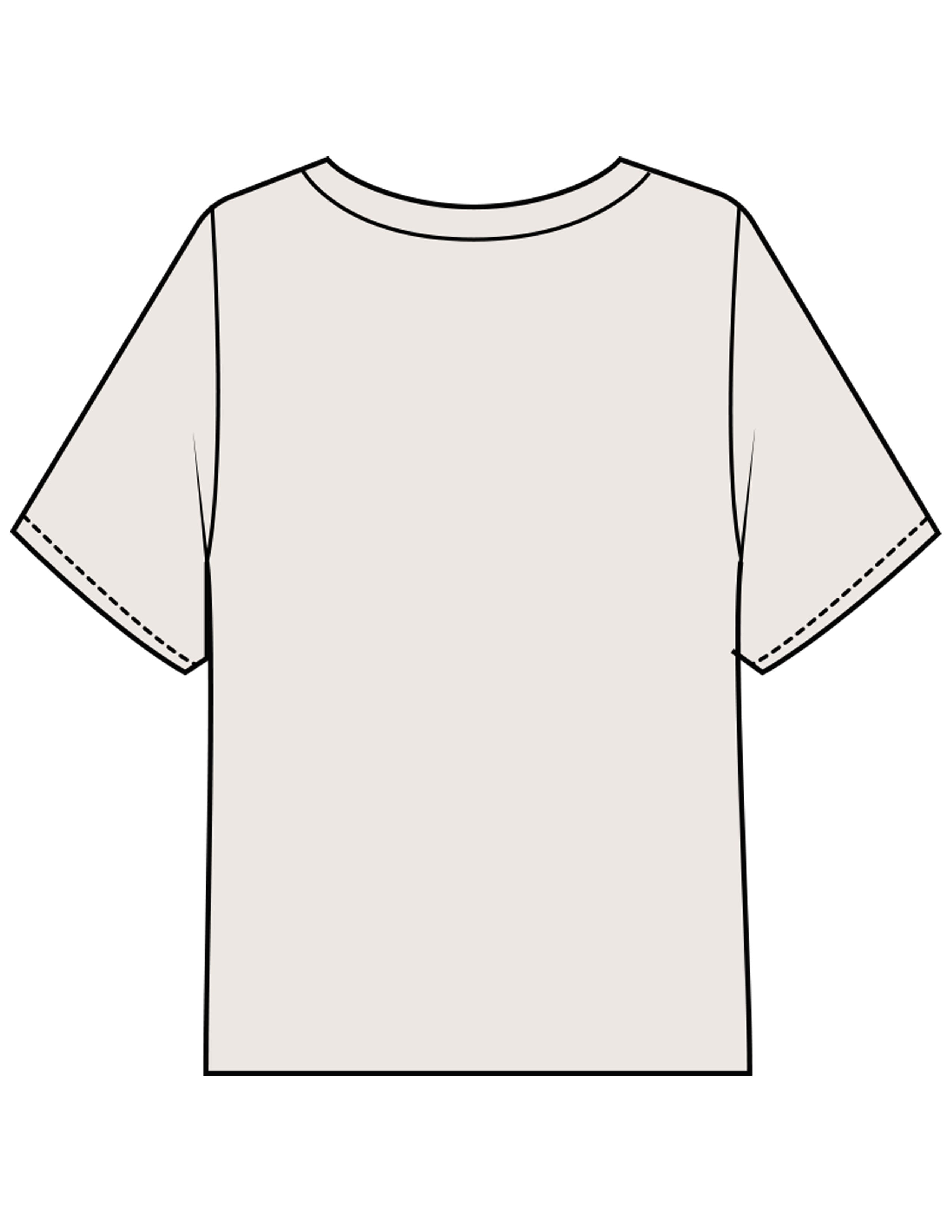 The Midweight Crop Tee - Ivory - The Stu - Left Chest - Printed - Tone on Tone