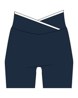 The Piped Crossover Short - Navy - Local Lagree - Back Waistline - Printed - White