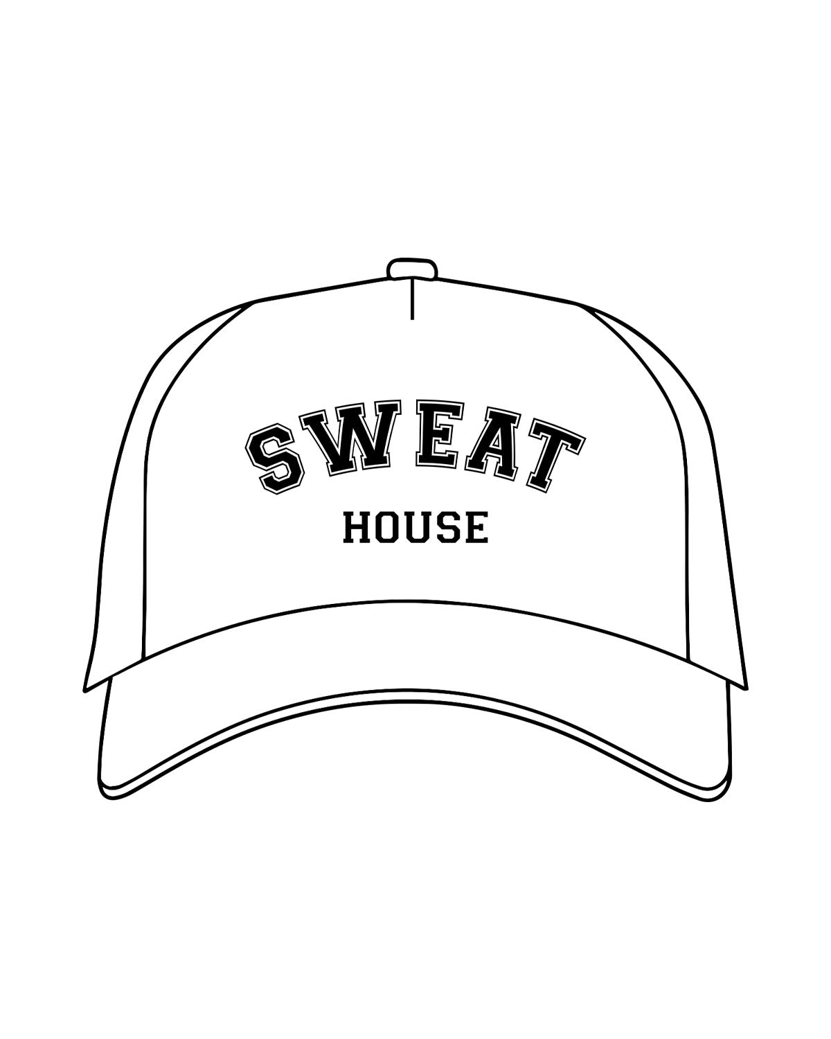 The Foam Trucker - White - Sweathouse - Center Stacked - Black