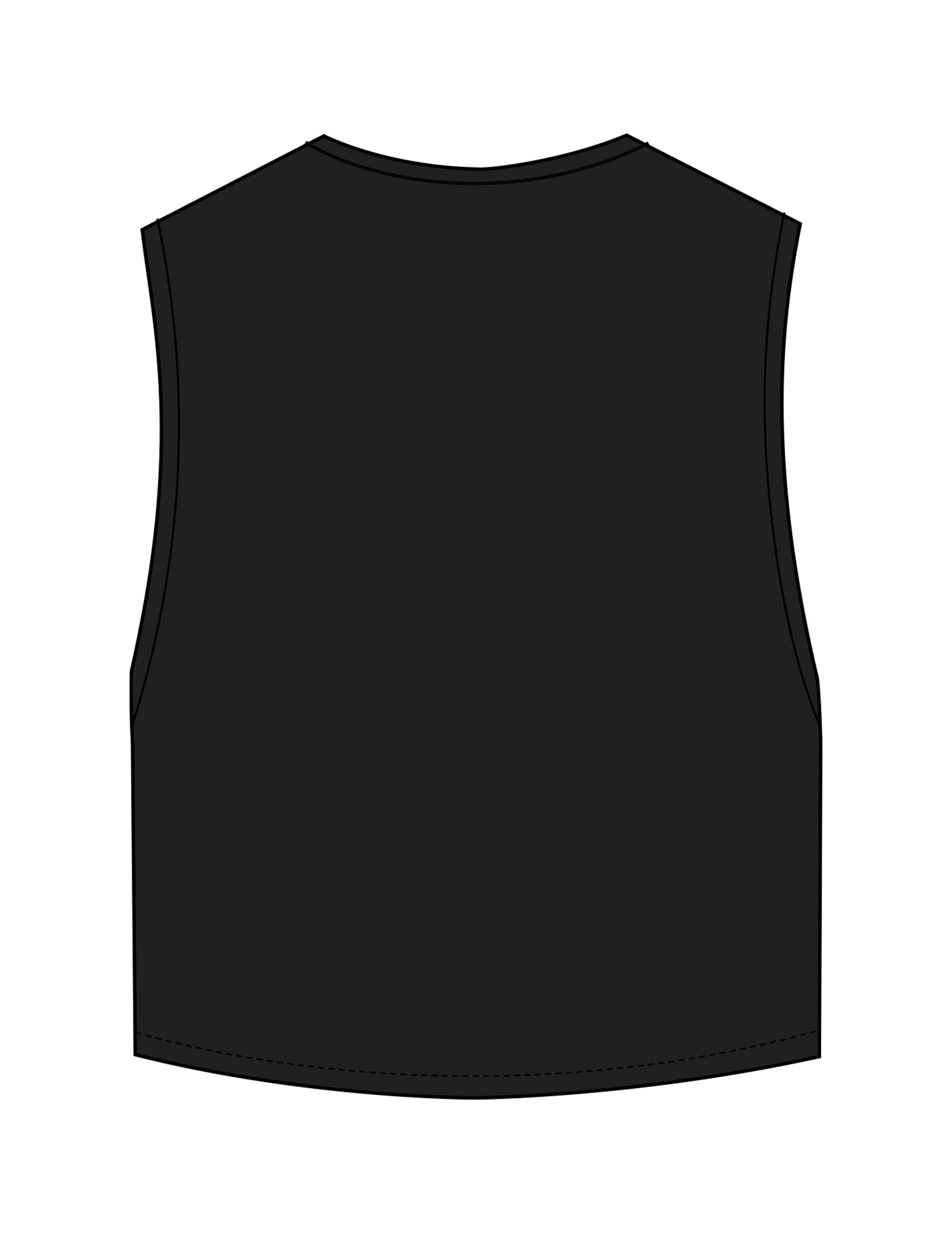 The Crop Muscle Tank - Black - Rush Cycle Studio - Center Chest Stacked - Printed - Full Color