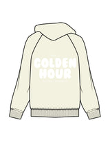 The Mens Hoodie - Butter - Golden Hour - Left Chest & Back Stacked - Printed - White