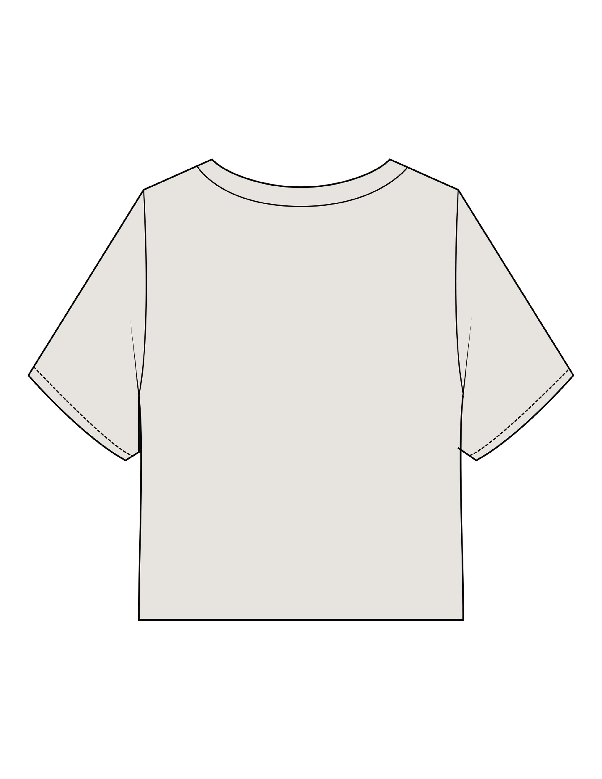 The Heavyweight Crop Tee - Washed Bone - Erabelle - Center Chest Stacked - Printed - Full Color