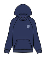 The Mens Hoodie - Cobalt - The Hive - Left Chest & Back Stacked - Printed - Puff - Pastel Blue