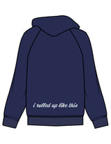 The Mens Hoodie - Cobalt - Movement With Chels - Left Chest & Bottom Back - Printed - Light Blue